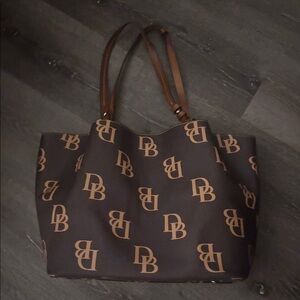 Dooney & Bourke Tan and Brown Leather Handbag